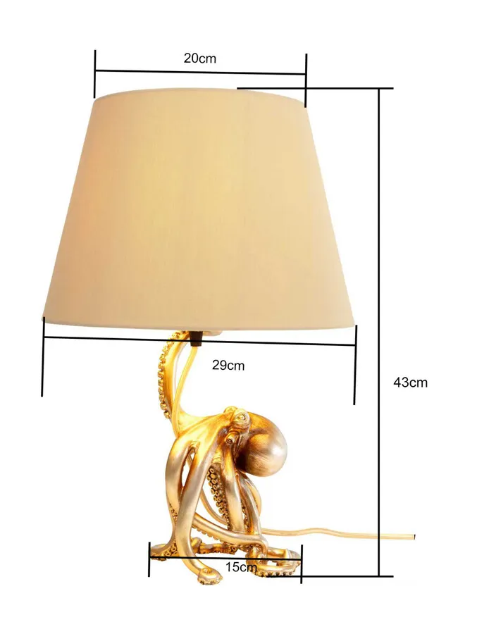 Lampa stołowa OCTOPUS - złoty