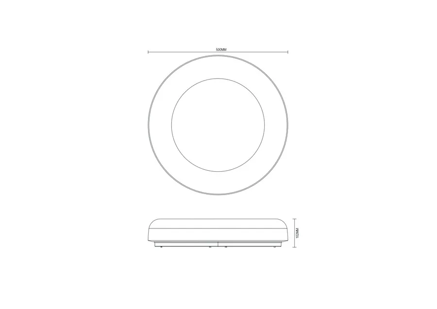 Lampa sufitowa CANDORA MS852-D500 - brązowy
