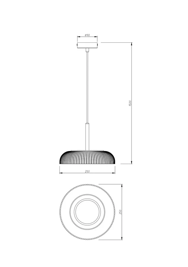 Lampa wisząca SOLVIA P230757601 - czarny