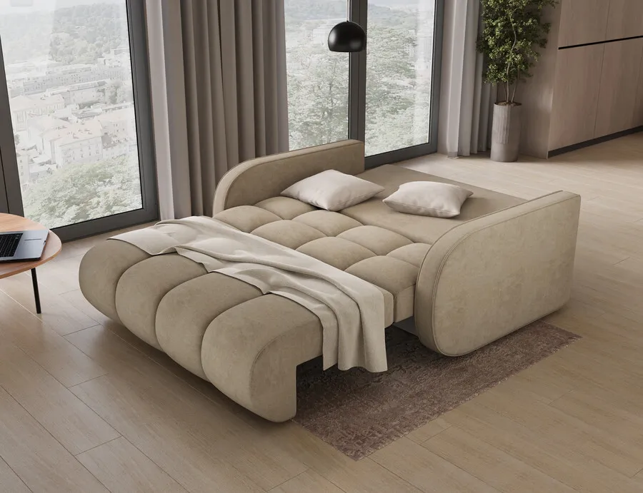 Sofa rozkładana DEVERIO - tkanina Aura 18