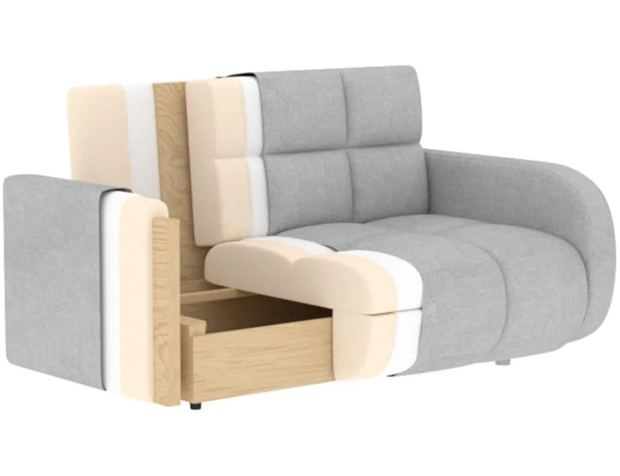 Sofa rozkładana DEVERIO - tkanina Poco 07