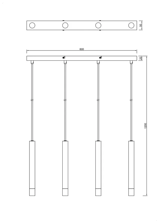 Lampa wisząca VELIC P241125804BL - czarny