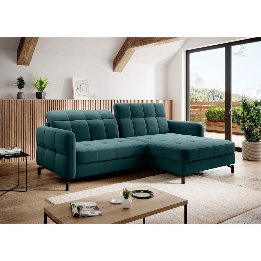 Narożnik rozkładany LORELLE - tkanina Mat Velvet 75