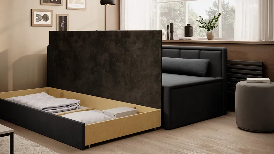 Sofa rozkładana FULGEO - tkanina Poco 04/Poco 10