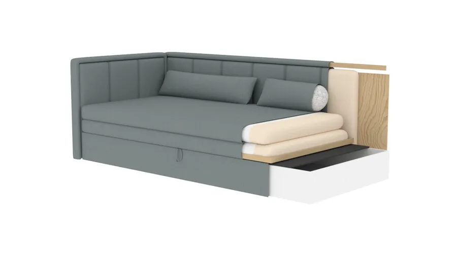 Sofa rozkładana FULGEO - tkanina Poco 04/Poco 10