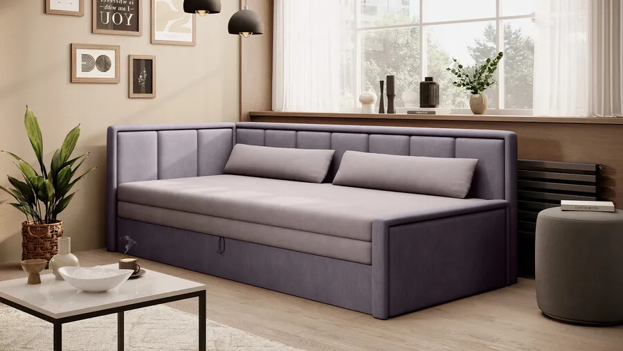 Sofa rozkładana FULGEO - tkanina Poco 101/Poco 41
