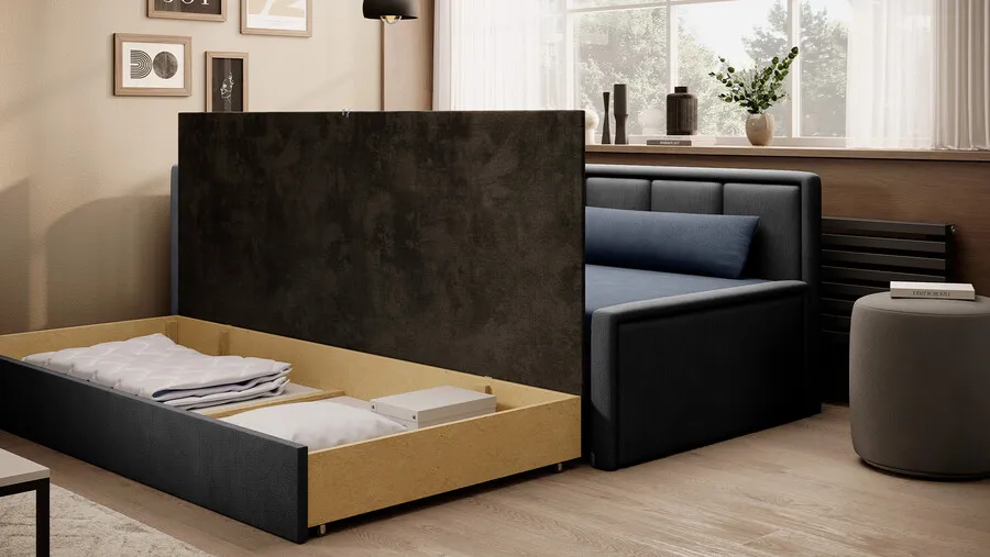 Sofa rozkładana FULGEO - tkanina Poco 40/Poco 04