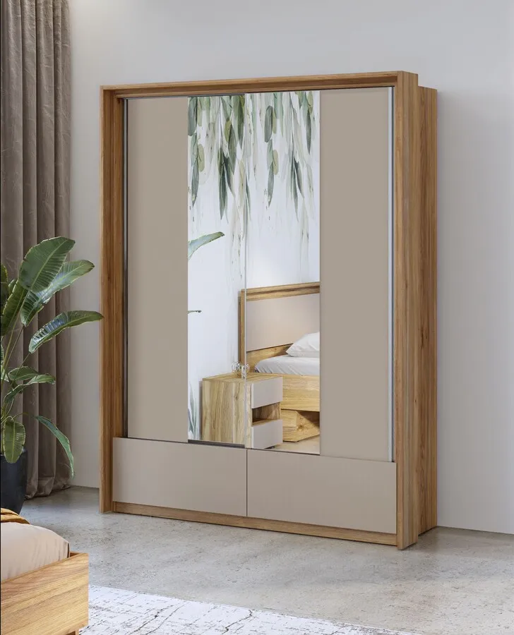 Szafa 2-drzwiowa IMPRESSIO 61 160 cm - dąb mauvella/congo