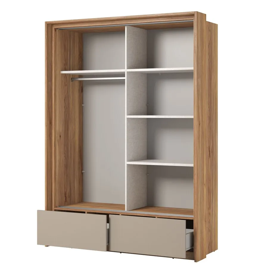 Szafa 2-drzwiowa IMPRESSIO 61 160 cm - dąb mauvella/congo