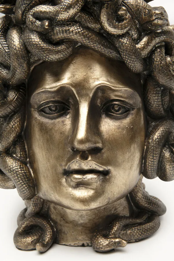 Figurka dekoracyjna MEDUSA - złoty antyczny