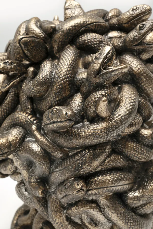 Figurka dekoracyjna MEDUSA - złoty antyczny