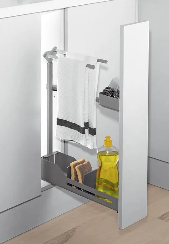 Cargo podblatowe SNELLO 150 z półką i wieszakiem na ręczniki/ szary PEKA
