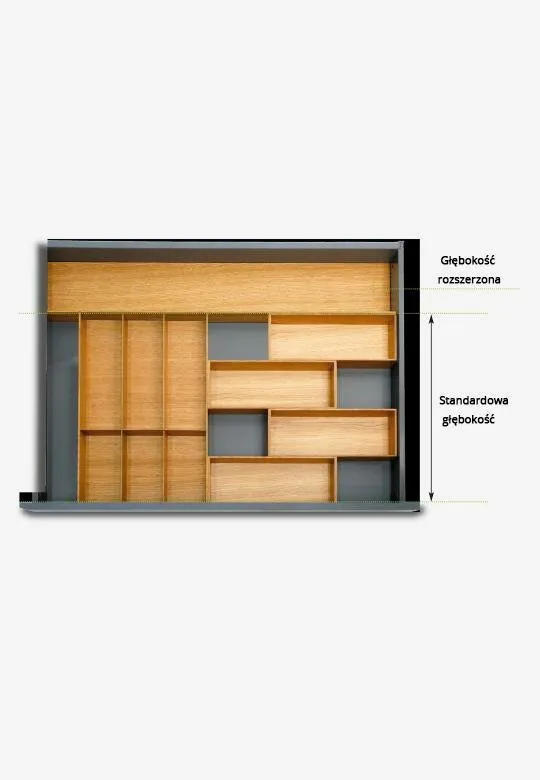 FineLine LiniQ - wypełnienie szuflady do głębokości 550-650 mm/ 600x150x49 mm/ dąb PEKA