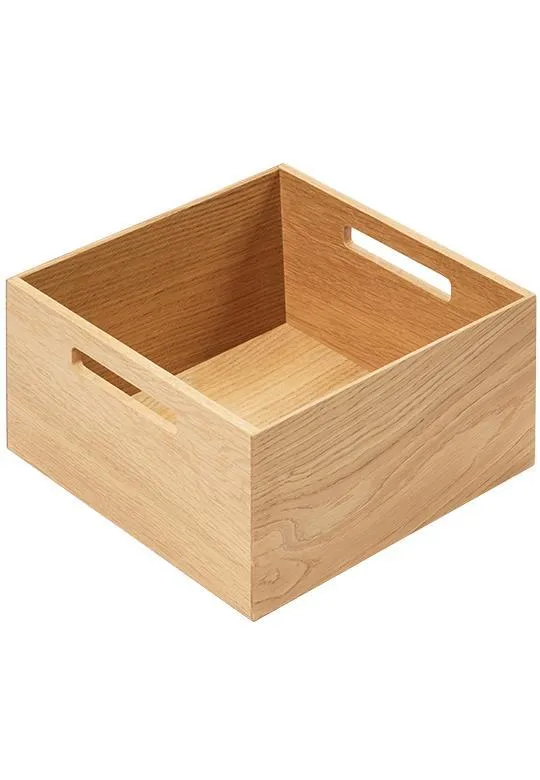 FineLine LiniQ - kwadratowa skrzynka z uchwytami 236x236x120 mm/ dąb PEKA