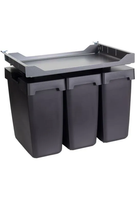 Kosz na odpady OEKO UNIVERSAL 600/ gł.450/ 3x17 l/ antracyt PEKA