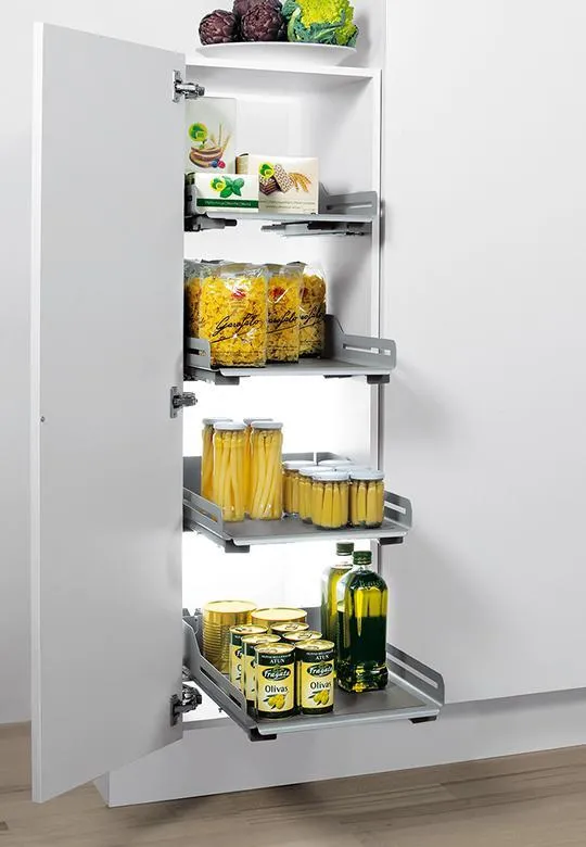 Półka wysuwana EXTENDO Libell 400 z prowadnicami/ szara PEKA