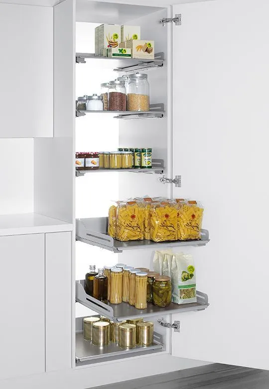 Półka wysuwana EXTENDO Libell 450 z prowadnicami/ szara PEKA