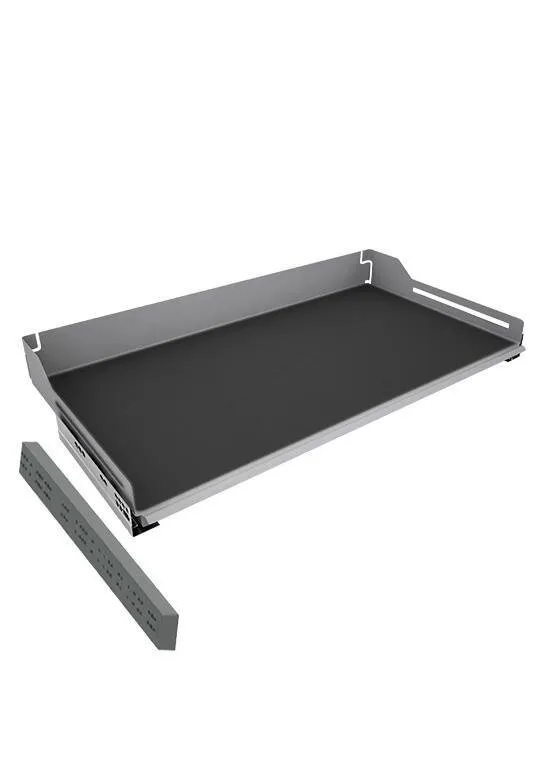 Półka wysuwana EXTENDO Libell 900 z prowadnicami z dwoma listwami/ szara PEKA