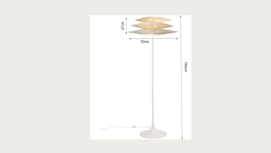 Lampa podłogowa FACILE TRE - biały