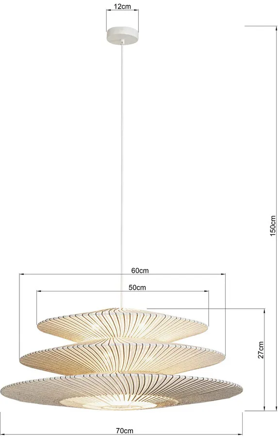 Lampa wisząca FACILE TRE - biały