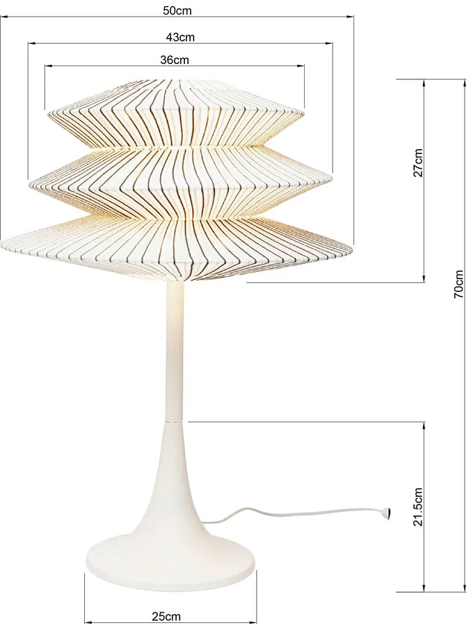 Lampa stołowa FACILE TRE - biały