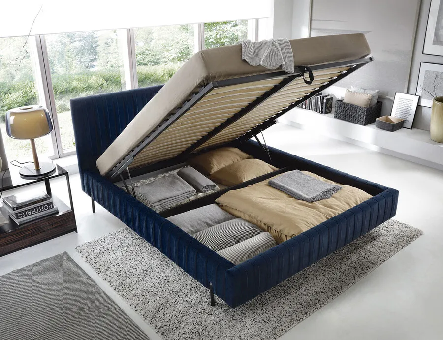 Łóżko tapicerowane PLISSA - tkanina Velvetmat 40
