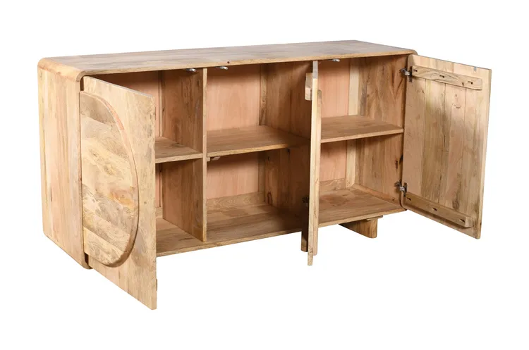 Komoda drewniana 3-drzwiowa EDYNBURG ED-01-MN - mango naturalne
