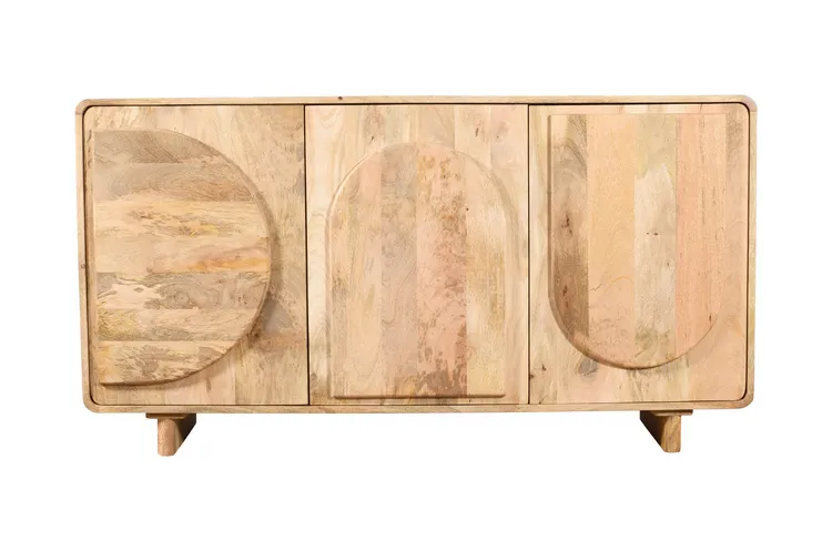 Komoda drewniana 3-drzwiowa EDYNBURG ED-01-MN - mango naturalne