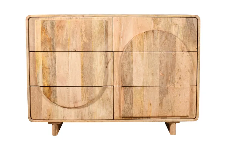 Komoda drewniana z szufladami EDYNBURG ED-03-MN - mango naturalne