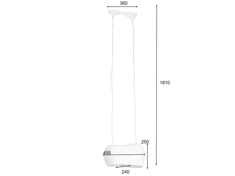 Lampa wisząca CLOUD BEAM DOUBLE 50 cm - biały