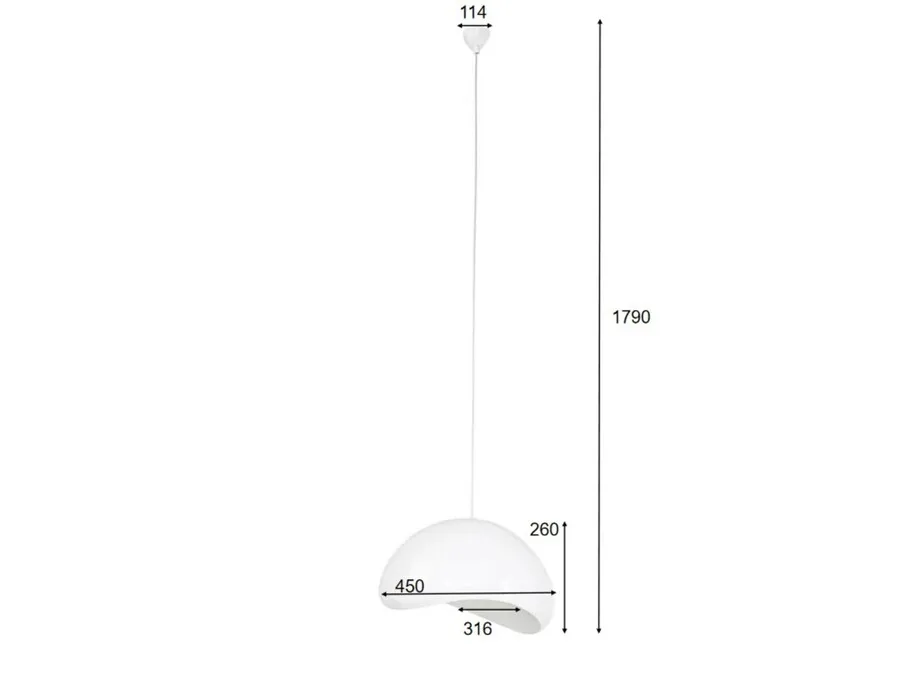 Lampa wisząca CLOUD BEAM - biały