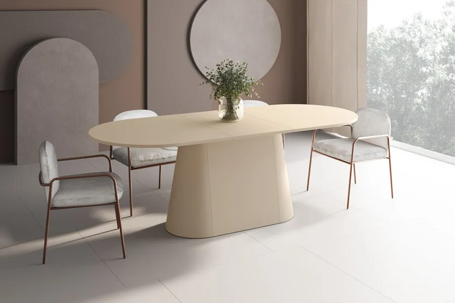 Stół rozkładany CAPITOLO 160/208x89 - cappuccino mat