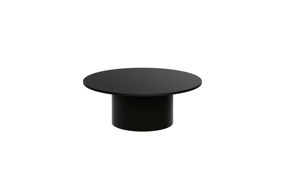 Ława okrągła CORTO - matowy/czarny