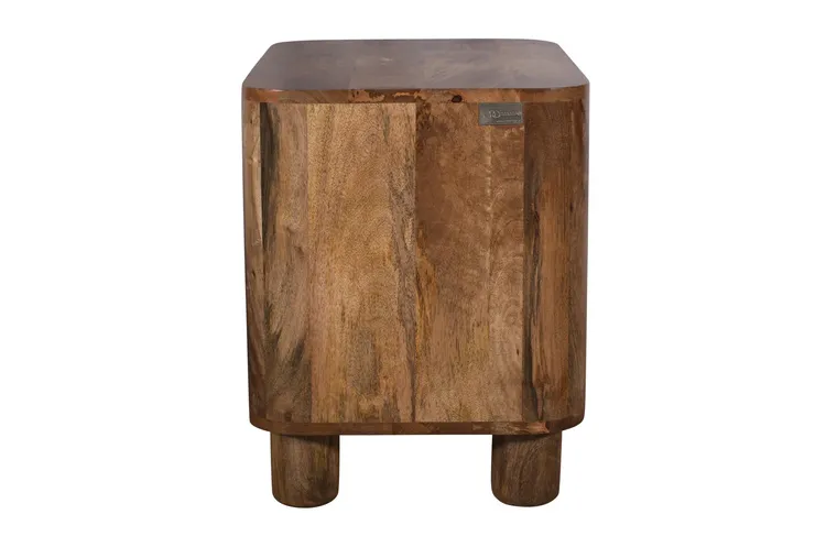 Szafka nocna drewniana z szufladami RIMINI RM-09-CR - mango caramel