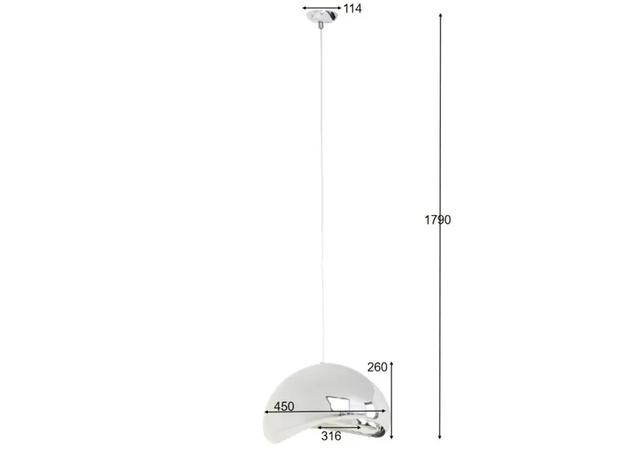 Lampa wisząca CLOUD BEAM - srebrny