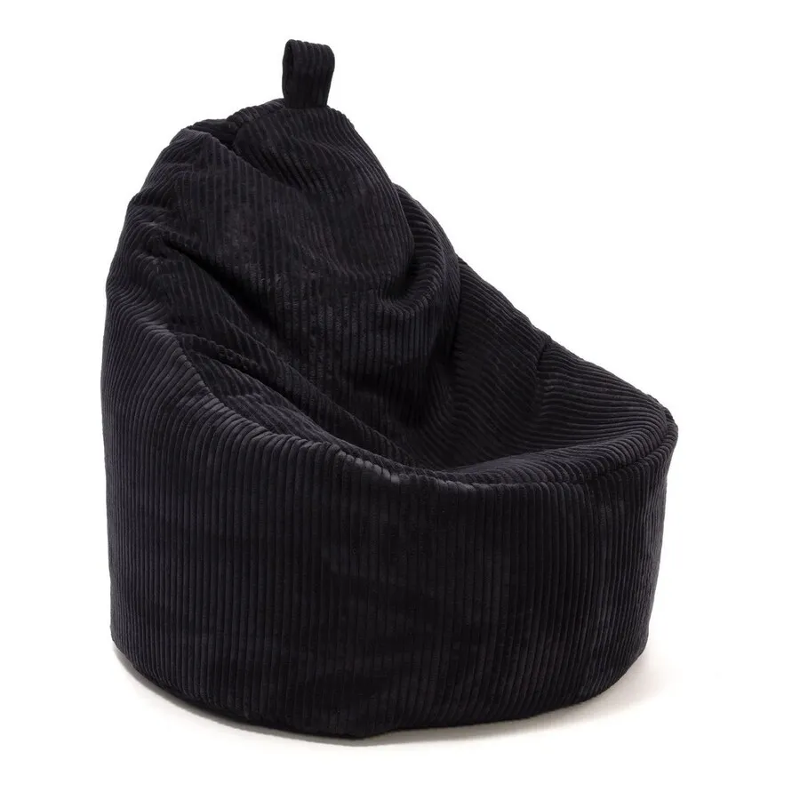 Fotel z poduszką YOKO Sztruks SZ19 - czarny