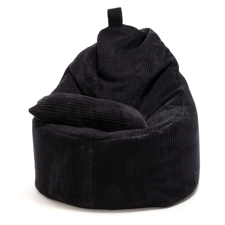 Fotel z poduszką YOKO Sztruks SZ19 - czarny