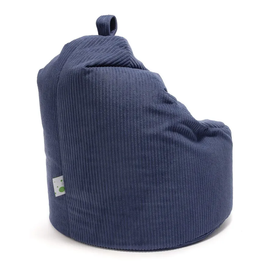 Fotel z poduszką YOKO Sztruks SZ95 - niebieski
