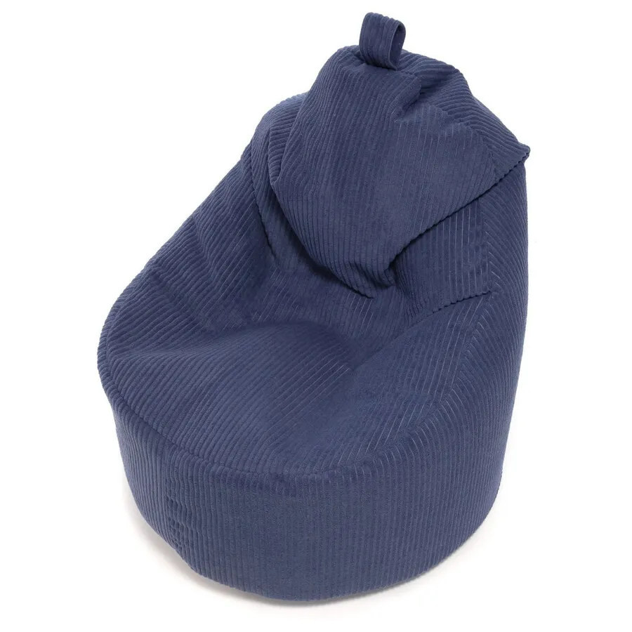 Fotel z poduszką YOKO Sztruks SZ95 - niebieski