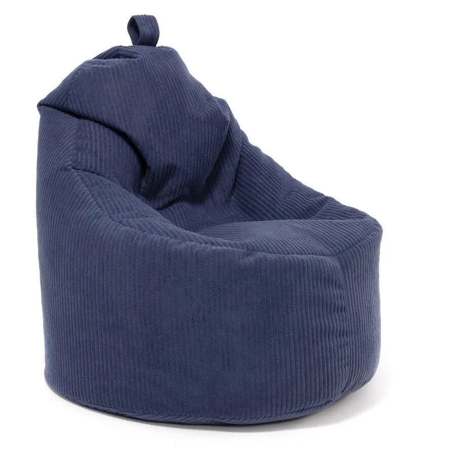 Fotel z poduszką YOKO Sztruks SZ95 - niebieski