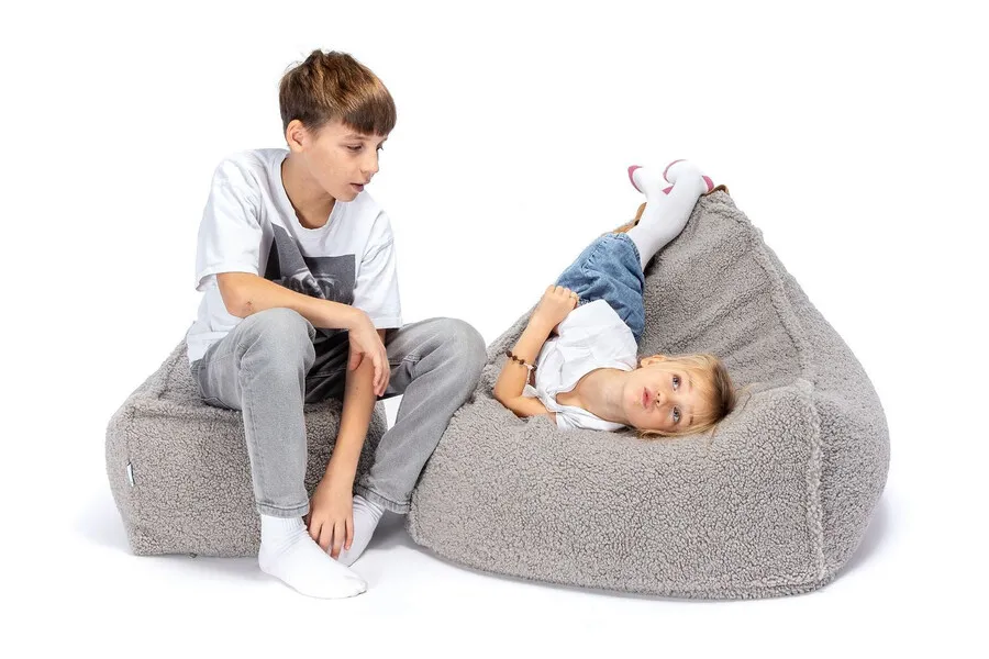 Fotel dziecięcy z podnóżkiem MINI KEIKO Bukla SV06 - szary
