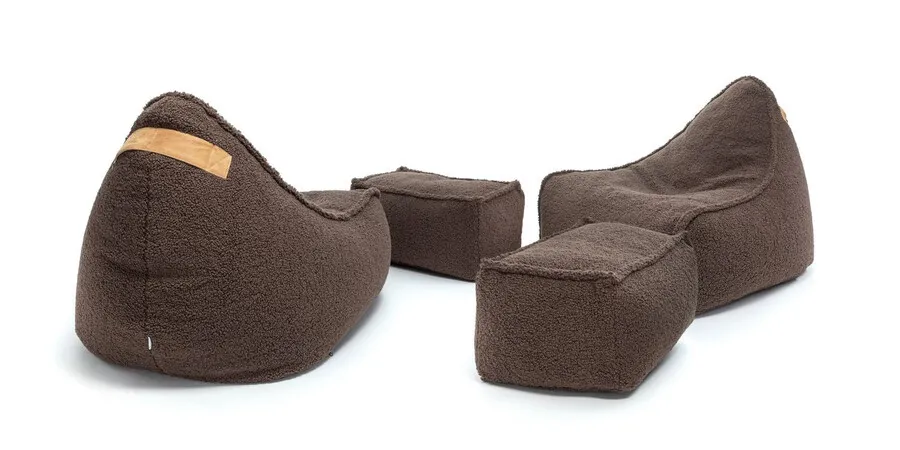 Fotel dziecięcy z podnóżkiem MINI KEIKO Bukla SV47 - brązowy