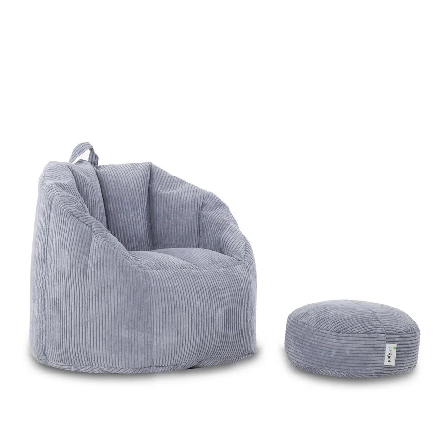 Fotel SIMONE Sztruks SZ04 - jasny szary