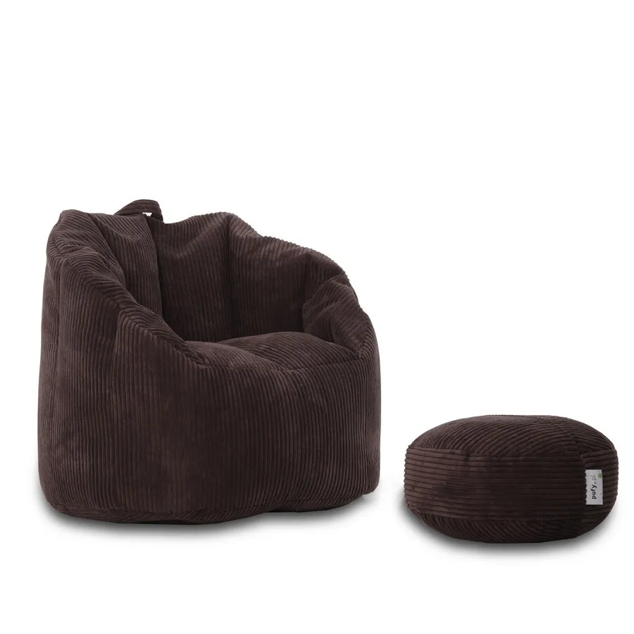 Fotel SIMONE Sztruks SZ29 - brązowy