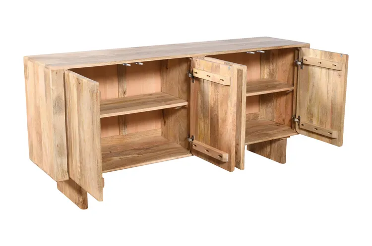 Komoda drewniana 4-drzwiowa HAGA HG-01-MN - mango naturalne