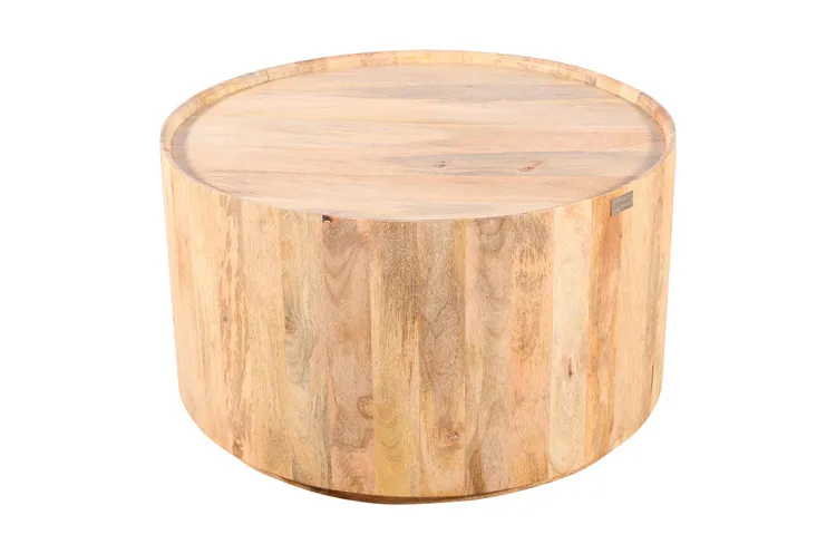Stolik kawowy drewniany EDYNBURG 80 cm ED-04-MN - mango naturalne