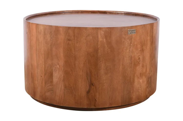 Stolik kawowy drewniany EDYNBURG 80 cm ED-04-MWL - mango orzech włoski