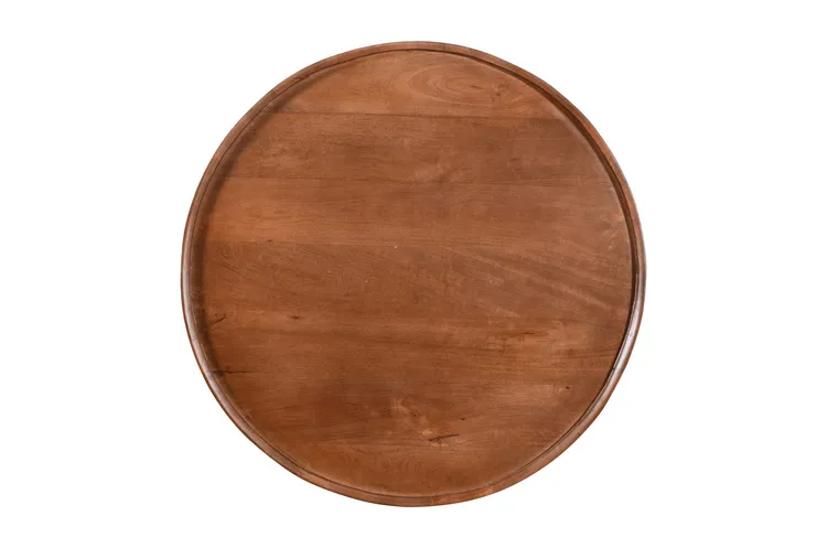 Stolik kawowy drewniany EDYNBURG 80 cm ED-04-MWL - mango orzech włoski