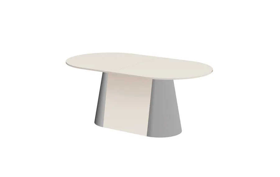 Stół rozkładany CAPITOLO GLAM 160/208x89 - wysoki połysk/kaszmir/chrom