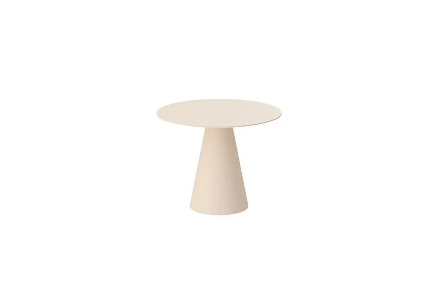 Stół okrągły PINETO GLAM 100 cm - matowy/kaszmir/chrom